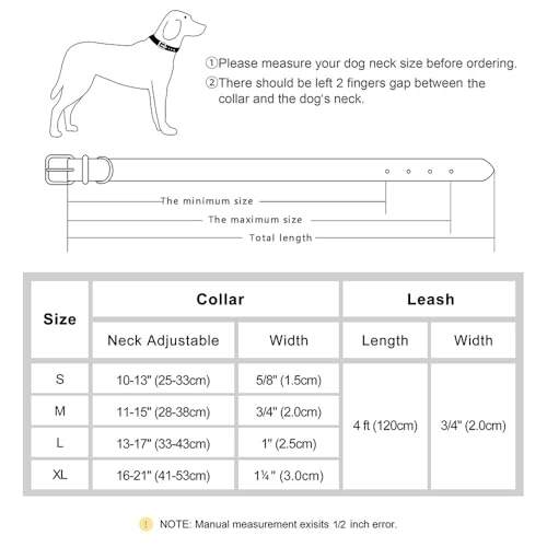 Collier réglable et laisse de marche pour chien de taille moyenne - 4