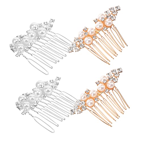 FRCOLOR 8 Peças pente de flores de pérola acessórios de cabelo para noiva pente de cabelo acessórios