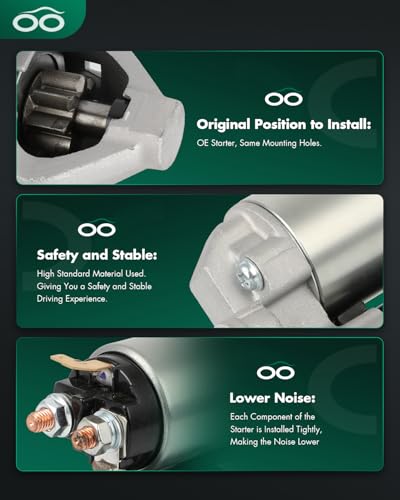 Image of SCITOO Starter Motor fit for Mitsubishi for Outlander 3.0L 2007-2009 Replacement Starter 19039