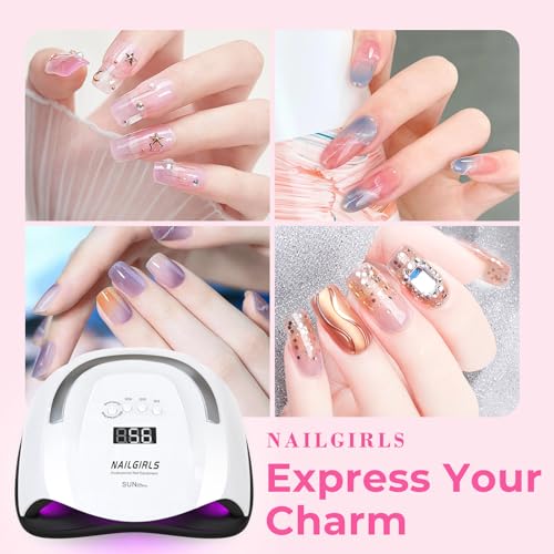 LED UV Nail Lamp, NAILGIRLS 268W Fast UV Light for Gel Nail Polish, Professional Curing Lamp with 4 Timer Setting Auto Sensor, Nail Dryer for Fingernail and Toenail Home Salon Use, Nail Art Tools - Image 6