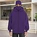 Cltopsku Airplane Hoodie With Eye Mask Women's Balaclava Hoodies Zip Up Fashion Double Layer Hoodies Jackets Fall Casual Hoodie Outerwear Sweatshir Dark Purple M