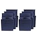 Sorbus Foldable Storage Cubes - 6 Fabric Baskets for Organizing Pantry, Closet, Shelf, Nursery, Playroom, Toy Box, Cubby -11 Inch Dual Handle Collapsible Closet Organizers and Storage Bins (Navy Blue)