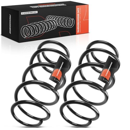 Frankberg 2x Muelles de chasis Muelles de suspensión Compatible con R.o.o.m.s.t.e.r 5J7 R.o.o.m.s.t.e.r Praktik 5J Ibiza III 6L1 Replace# 6Q0411105AG,RH3350