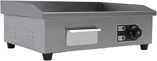 YDOOLNG 22" Electric Countertop Griddle 1600W Stainless Steel Flat Top Grill, Adjustable 50-300°C Temp, Teppanyaki Model 821