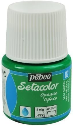 Pebeo Setacolor Fabric Paint 45ML Bottles , Opaque Colour Range (Leaf Green)