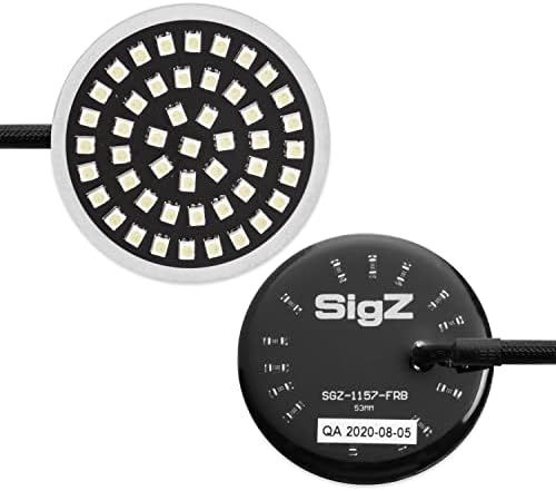 Rogue Rider Industries - Front & Rear Motorcycle LED Turn Signal Light Kit w/ White/Amber Turn Signals (1157) & Red Rear Turn Signals ONLY (1156) - BLACK LABEL for HARLEY DAVIDSON SigZ