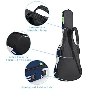 Hondank Housse imperméable pour guitare acoustique avec double bandoulière et poche Motif feuilles Vert, Multicolore 02… - Les Beatles, Paul McCartney, John Lennon, RIngo Starr, George Harrison Hondank Housse imperméable pour guitare acoustique avec double bandoulière et poche Motif feuilles Vert, Multicolore 02… – Image 3