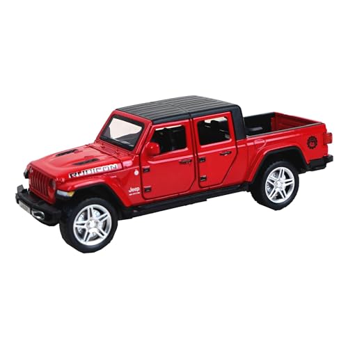 Image of Alloy Metal Pull Back Die-cast Car 1:32 Rubicon Jeep Diecast Metal Pullback Toy car with Openable Doors & Light, Music Boys Gifts Toys for Kids (Multi Color - Jeep)