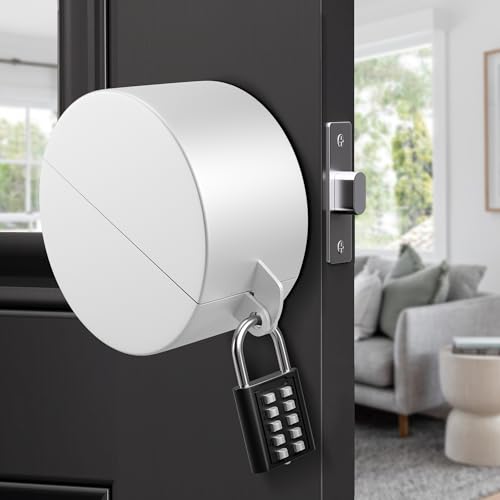 JUGGHOME Door Knob Cover Lock with Combination Padlock, Child Proof