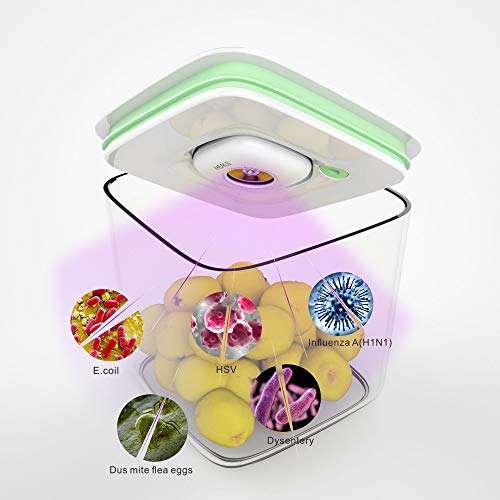 Récipient à nourriture Sealed Box profond avec stérilisateur UV Safe Bactéricide-fongicide durable Transparent garder au sec Fresh Pour bébé biberon jouet Vêtements Beauté de nettoyage