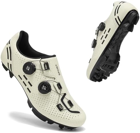 Scarpe Ciclismo MTB Uomo Con Tacchetti SPD, Compatibili Crankbrother E Look, Traspiranti, Taglie UK 4.5-12 - Foto 4