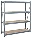 Lyon DD67235SP 4 Tier Pre-Engineered Bulk Storage Rack Starter with Particle Board, 60" Width x 48" Depth x 96" Height, Dove Gray