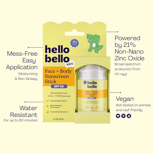 Image of Hello Bello Kids Sunscreen, SPF50 Broad-Spectrum in Easy to Apply Stick 1oz