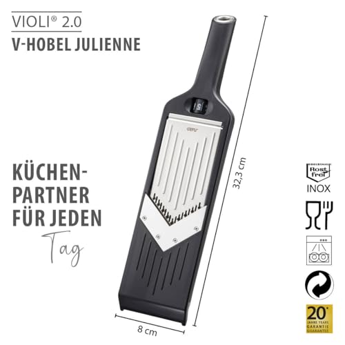 Foto von GEFU 50441 V-Hobel Julienne VIOLI 2.0 - für perfekte Obst- & Gemüsescheiben sowie Juliennestreifen