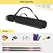 Rexmica 2x2 Pool Cue Case Holds 2 Butts and 2 Shafts, Billiard Pool Cue Stick Carrying Case Bag with Handle and Detachable Shoulder Strap, Soft Padded Pool Cue Bag with Front Accessory Pocket, Black