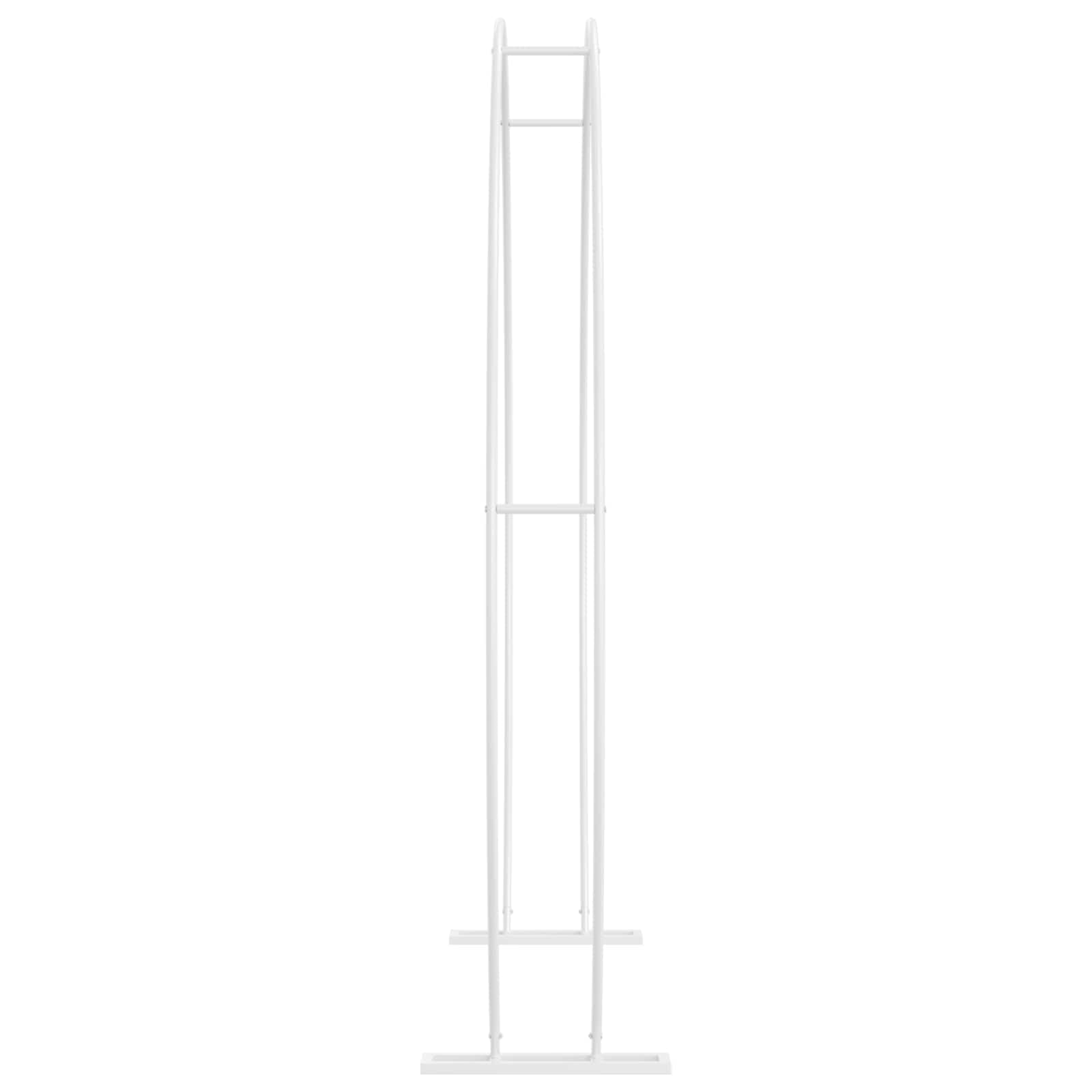 Hochzeitsbogen Weiß aus Stahl 223 x 45 x 201 cm mit stabiler Pflanzenstütze für Garten Terrasse Balkon, vielseitiger Rankhilfe Pergola für Outdoor Deko und Durchgangselement