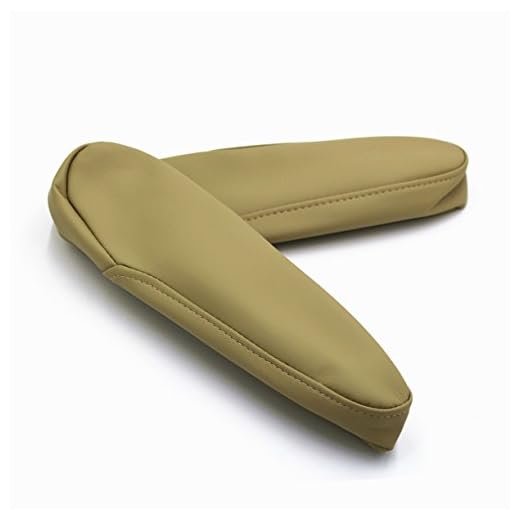 Ezzy Auto Capas de couro bege para apoio de braço para Honda Odyssey 2005-2010 (apenas parte de couro)