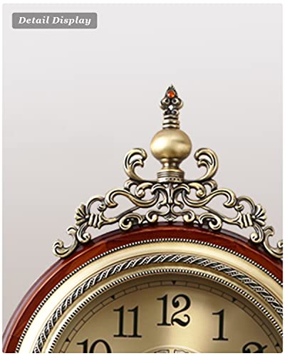 Poserion Decorative Pendulum Wall Clock Quartz Movement Vintage Silent Non Ticking Large Antique Metal Wooden Home Office Clocks #TOP2
