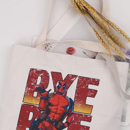 MAOFAED Movie Inspired Gift, Funny Dancing Man Bye Bye Bye Tote Bag, Comics Book Lover Gift (bye bye bye)4