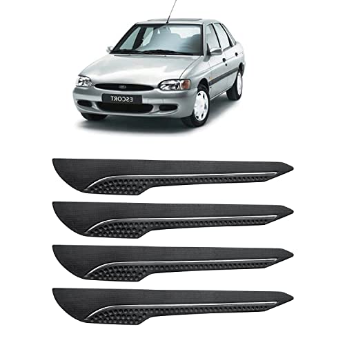 Image of AOSIS-Car Bumper Protector /Bumper Guard for Ford Escort with Single Chrome Stripe (4-Pcs)