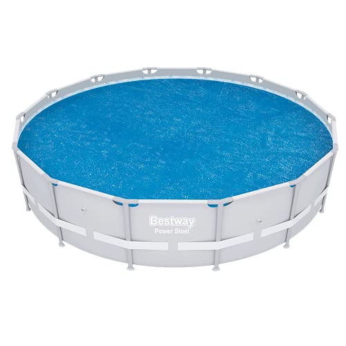 Bestway 58252 - Cobertor Solar Para Piscina Desmontable Ø427 Cm Redonda Protege Y Calienta El Agua Pvc Resistente A Los Rayos Uv Fácil De Instalar Y Almacenar