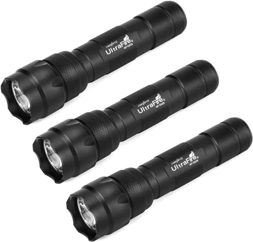 ULTRAFIRE 3PCS LED Tactical Flashlight WF-502B 1000 Lumens