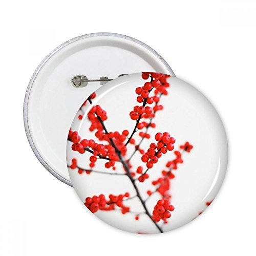 Badge rond branche rouge pin's coloré pour personnaliser un sac à dos