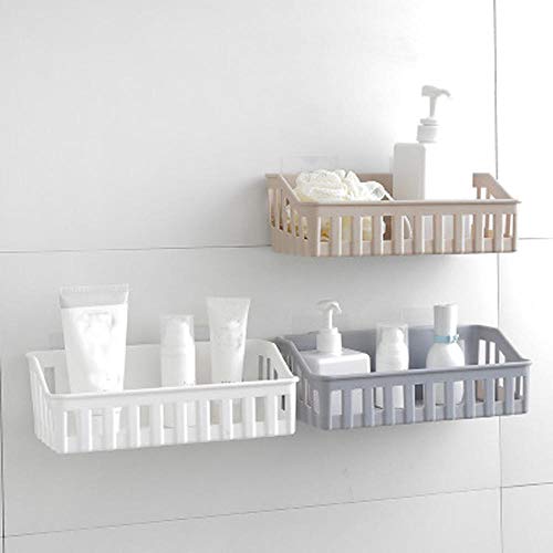 Panier de rangement blanc pour optimiser la douche - 4