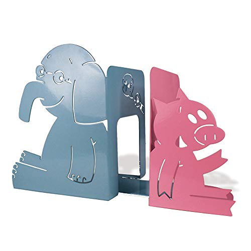 Image of YOTTOY Mo Willems Collection | Elephant & Piggie Set of Durable Metal Bookends 9 inchH x 4 inchW x 7 inchD