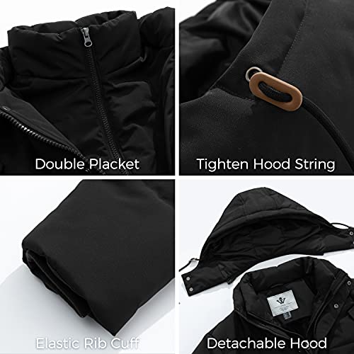 WenVen Men's Winter Puffer Coat Thicken Winter Warm Padded Jacket with Hood4