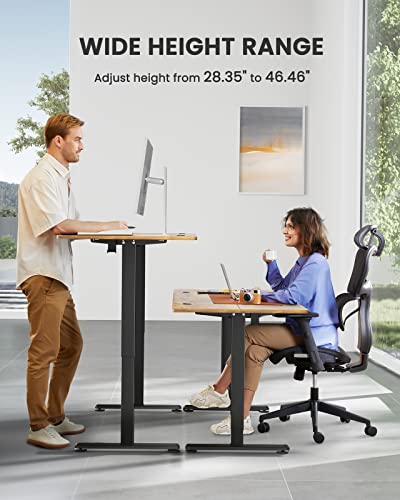 Ergear Height Adjustable Electric Standing Desk, 55 X 28 Inches Sit Stand Up Desk, Memory Computer Home Office Desk (Vintage Brown) #TOP3
