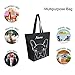 ALAZA Personalized Cute Bulldog French Large Canvas Tote Bag Reusable Grocery Shopping Bag with Handles, Heavy Duty, Washable