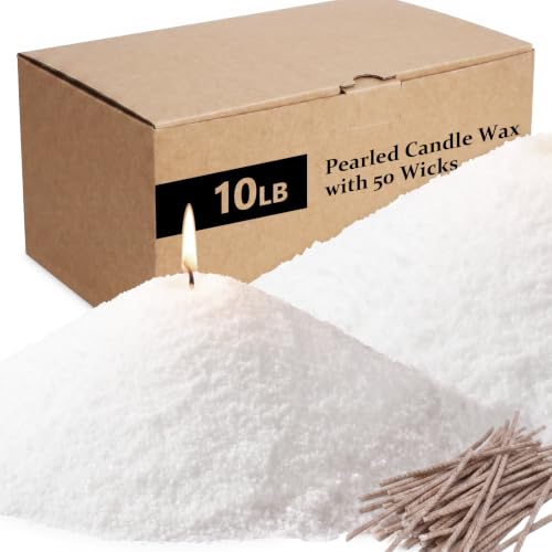 BISWYLBLJ 10 lbs White Natural Pearled Candle Sand Kit with 50 Wicks