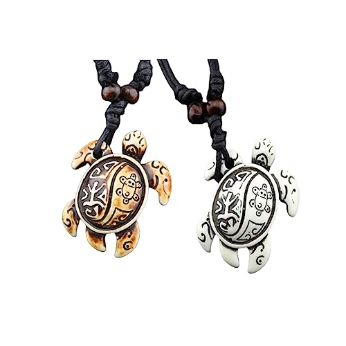 Collier Yin Yang pour couples en résine de tortue le cadeau d'amitié parfait pour 2