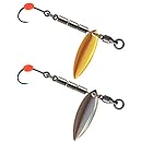 Amazon 渓流トラウトルアー インラインスピナー ストリーマーフライ 3g スピナートレーラー Type 1 シルバー ゴールド コンプリート2個セット Upper Stream ルアー