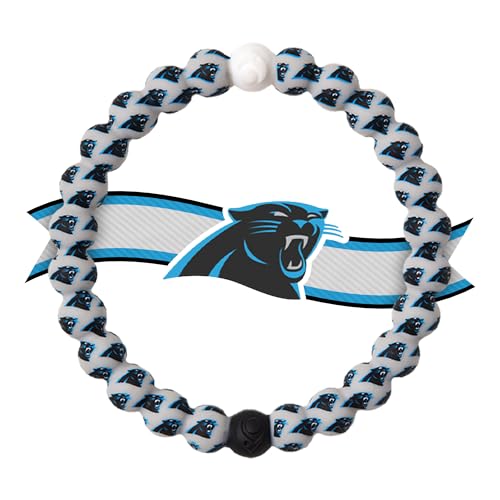 Lokai Silicone Beaded Bracelet for Men & Women, NFL Football Collection - Carolina Panthers, Logo, Medium - Silicone Jewelry Fashion Bracelet Slides-On for Comfortable Fit