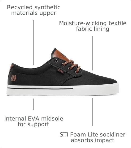 Image of Etnies Jameson 2 Eco Sustainable Skate Style, Reinforced Cupsole, Cushioned Feel, Everyday Sneakers, Vegan