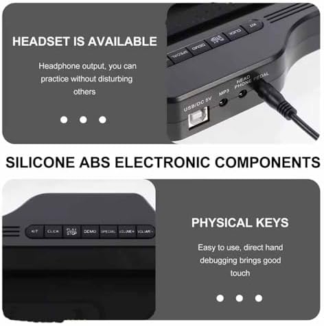 Bild 3 - NEWFUN Schlagzeug Elektronisch, Elektronisches Schlagzeug, E Drum, Elektronisches Schlagzeug, Roll-up Drum Practice Pad mit 7 Silikon Schlagzeug Pads mit Mallets und Fußpedal für Anfänger und Kinder
