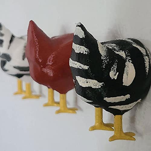 Imanes decorativos forma trasero de pollo, pack de 3 miniatura 7