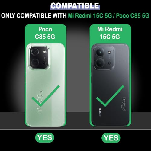 Image of Back Cover | MagFit Ring Design (Non-Magnetic) | Shockproof Case | Anti-Slip Grip | Raised Camera Edges | Slim Protective Case for Mi Redmi 15C 5G / Poco C85 5G (Purple)