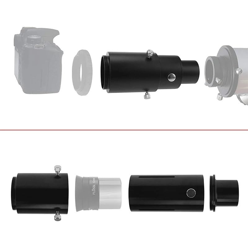 Tubo de extensión variable de 1,25" para adaptador de cámara de telescopio en astrofotografía 6