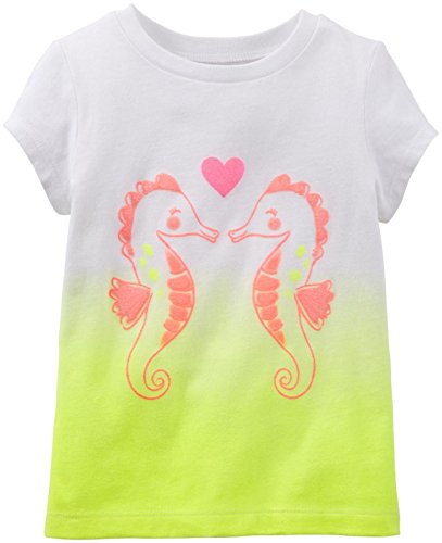 T-shirt Carter's blanc bébé fille 12 mois anti-frottement motif hippocampe