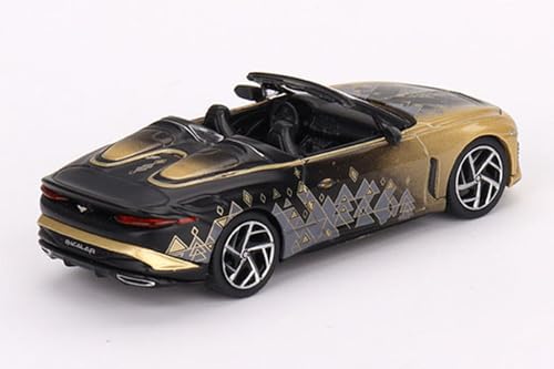 Bentley Mulliner Bacalar Gold Metallic and Black Christmas Edition 2023" Limited Edition to 9999 Pieces Worldwide 1/64 Diecast Model Car by True Scale Miniatures MGT00660