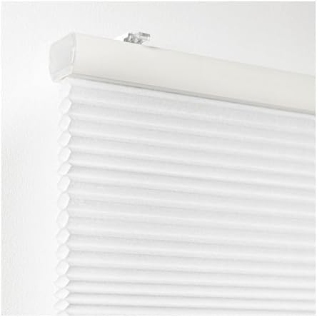 Side view of the IKEA HOPPVALS blind showing its cellular structure.