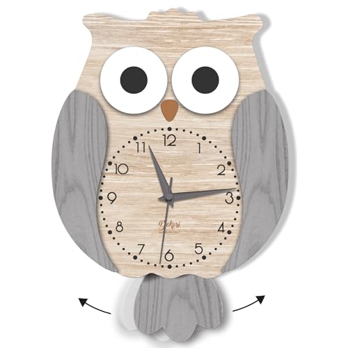 DEKORI | Orologio da Cucina | Nessun Ticchettio Preciso e Silenzioso | Orologio da Parete Moderni | Orologio Legno | Originale