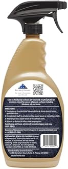 Granite Gold Quartz Clean & Shine Streak-Free Cleaner Deeps Cleans and Polishes All Quartz Surfaces Including Silestone, LG, and More, 24 Fl Oz (Pack of 1)