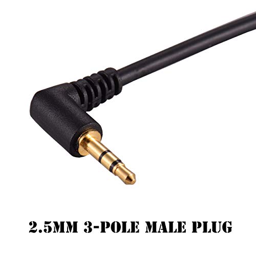 Warmstor 2 Pack Gold Plated 2.5Mm Male To 1/8 Inch 3.5Mm Female Stereo Audio Jack Adapter Cable 90 Degree Right Angle Connector #TOP1