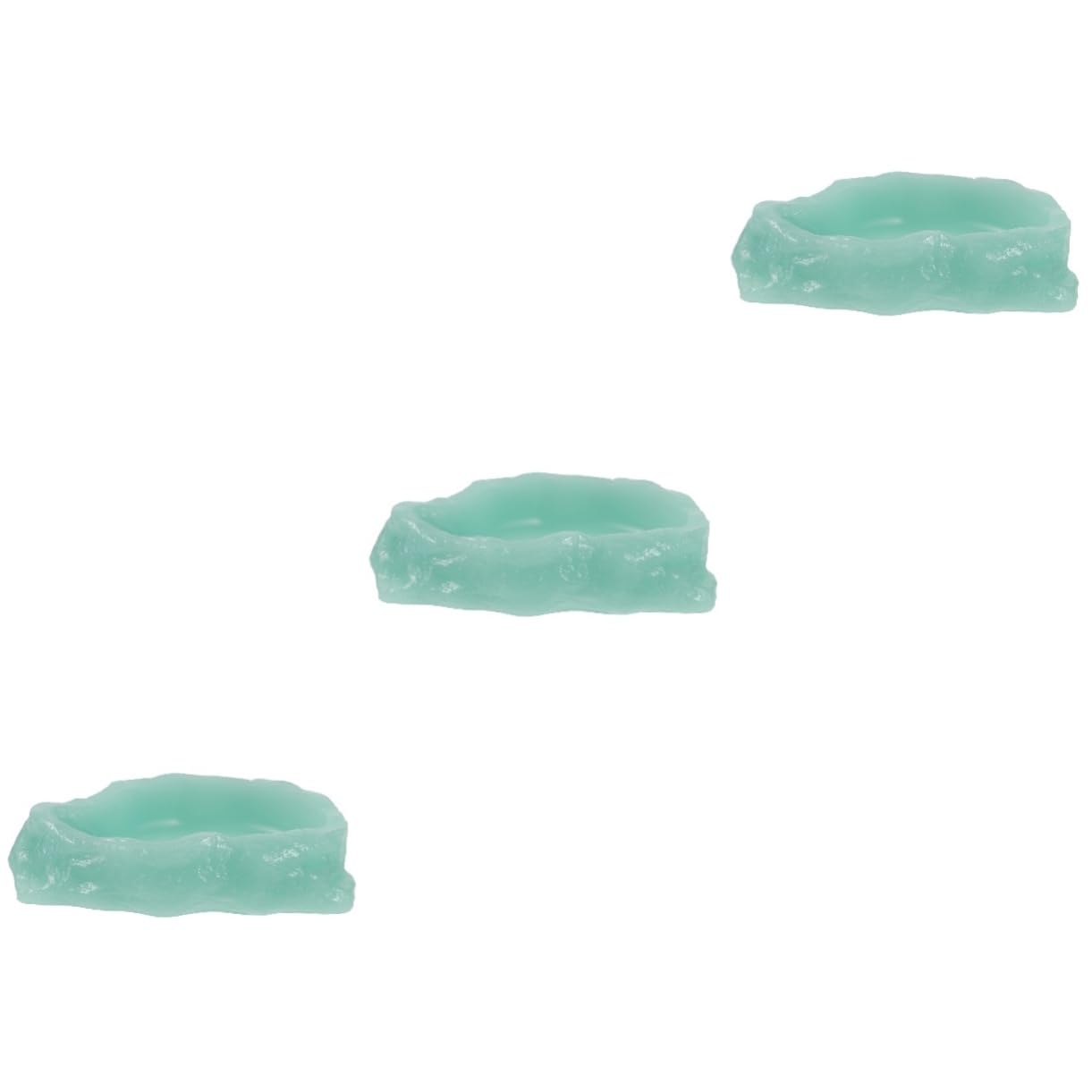 POPETPOP 3pezzi Ciotola per Rettili Luminosa in Mangiatoia e Contenitore per Tartarughe Lucertole e Piccoli Animali Facile da Pulire e Resistente per Terrari e Piccole Creature Notturne