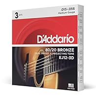 PRECISION WOUND - D’Addario 80/20 Bronze acoustic guitar strings are precision wound over a hexagonal high carbon steel core. BOLD, BRIGHT SOUND - The 80/20 Bronze wrap wire provides bold, bright acoustic sound, with crisp projection that fills the r...
