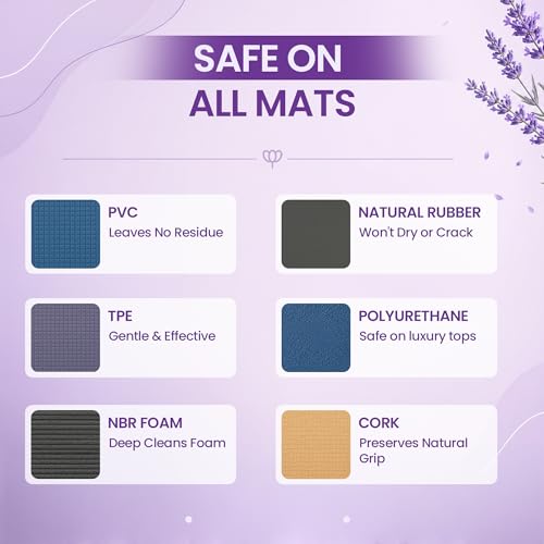 Image of Flexies Foaming Yoga Mat Cleaner Refill Pack | Plant-Based Foaming Spray | Deep Cleans Yoga and Pilates Mats, 6.76 fl oz, Lavender